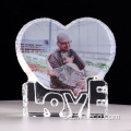 Love Heart Crystal Photo Frame Personlig bildram